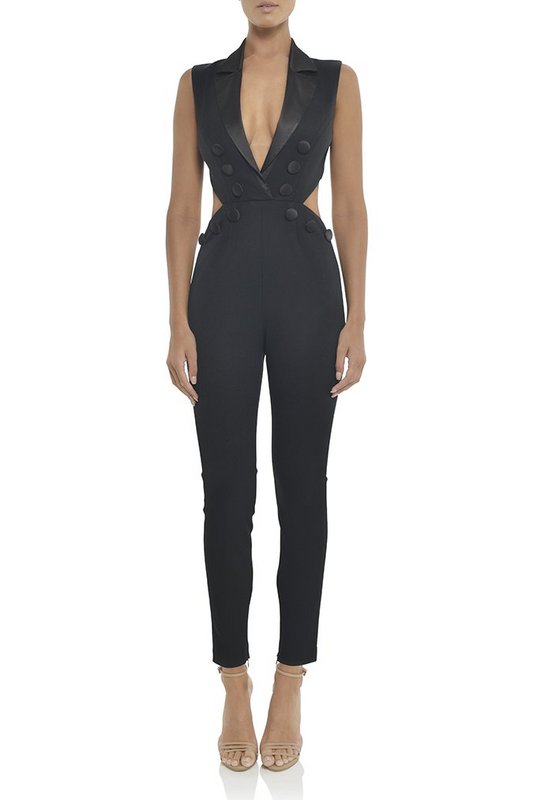 Marwa Tuxedo Jumpsuit - Luxette Boutique Shop Affordable Party Dresses Here